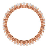 14K Gold Marquise Lab-Grown Diamond Shared-Prong Eternity Band – 4.5x2.5 mm Stones - Rose Gold - view 2