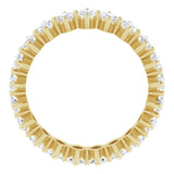 14K Gold Marquise Natural Diamond Shared-Prong Eternity Band – 4.5x2.5 mm Stones - Yellow Gold - view 2