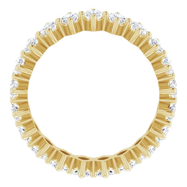 14K Gold Marquise Lab-Grown Diamond Shared-Prong Eternity Band – 4.5x2.5 mm Stones - Yellow Gold - view 2