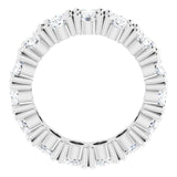 10K Gold Oval Lab-Grown Diamond Shared-Prong Eternity Band – 6x4 mm Stones - White Gold - view 2