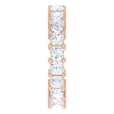 10K Gold Square Lab-Grown Diamond Shared-Prong Eternity Band – 2.75x2.75 mm Stones - Rose Gold - view 4
