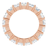 10K Gold Square Lab-Grown Diamond Shared-Prong Eternity Band – 3.5x3.5 mm Stones - Rose Gold - view 2