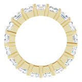10K Gold Square Natural Diamond Shared-Prong Eternity Band – 3.5x3.5 mm Stones - Yellow Gold - view 2