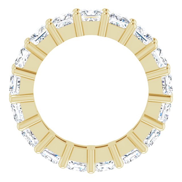 10K Gold Square Natural Diamond Shared-Prong Eternity Band – 3.5x3.5 mm Stones - Yellow Gold - view 2