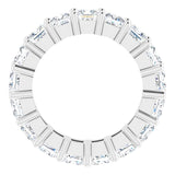 10K Gold Square Natural Diamond Shared-Prong Eternity Band – 3.5x3.5 mm Stones - White Gold - view 2