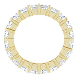 10K Gold Square Lab-Grown Diamond Shared-Prong Eternity Band – 3x3 mm Stones - Yellow Gold - view 2