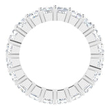 10K Gold Square Lab-Grown Diamond Shared-Prong Eternity Band – 3x3 mm Stones - White Gold - view 2