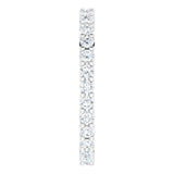 10K Gold Round Natural Diamond Shared-Prong Eternity Band – 1.75 mm Stones - White Gold - view 4