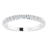 10K Gold Round Lab-Grown Diamond Shared-Prong Eternity Band – 1.7 mm Stones - White Gold - view 3