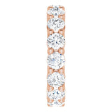 10K Gold Round Lab-Grown Diamond Shared-Prong Eternity Band – 3.8 mm Stones - Rose Gold - view 4