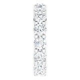 10K Gold Round Lab-Grown Diamond Shared-Prong Eternity Band – 3.8 mm Stones - White Gold - view 4