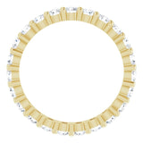 10K Gold Round Natural Diamond Shared-Prong Eternity Band – 2.25 mm Stones - Yellow Gold - view 2