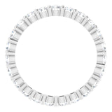 10K Gold Round Lab-Grown Diamond Shared-Prong Eternity Band – 2.25 mm Stones - White Gold - view 2