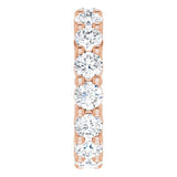 10K Gold Round Natural Diamond Shared-Prong Eternity Band – 3.75 mm Stones - Rose Gold - view 4