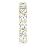 10K Gold Round Natural Diamond Shared-Prong Eternity Band – 3.75 mm Stones - Yellow Gold - view 4