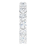 10K Gold Round Natural Diamond Shared-Prong Eternity Band – 3.75 mm Stones - White Gold - view 4