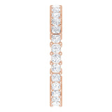 10K Gold Square Natural Diamond Shared-Prong Eternity Band – 1.75x1.75 mm Stones - Rose Gold - view 4