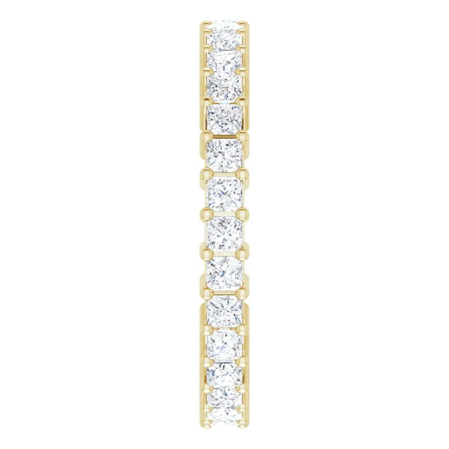 10K Gold Square Natural Diamond Shared-Prong Eternity Band – 1.75x1.75 mm Stones - Yellow Gold - view 4