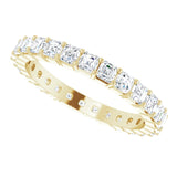 14K Gold Asscher Lab-Grown Diamond Shared-Prong Eternity Band – 2x2 mm Stones - Yellow Gold - view 5