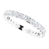 Platinum Asscher Lab-Grown Diamond Shared-Prong Eternity Band – 2x2 mm Stones - view 5