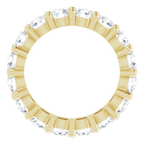 10K Gold Round Natural Diamond Shared-Prong Eternity Band – 3.5 mm Stones - Yellow Gold - view 2