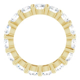 10K Gold Round Natural Diamond Shared-Prong Eternity Band – 3.75 mm Stones - Yellow Gold - view 2