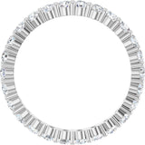 10K Gold Round Lab-Grown Diamond Shared-Prong Eternity Band – 2 mm Stones - White Gold - view 2