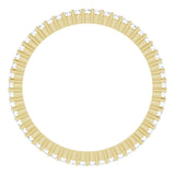 10K Gold Round Lab-Grown Diamond Shared-Prong Eternity Band – 1 mm Stones - Yellow Gold - view 2