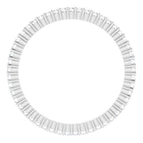 10K Gold Round Natural Diamond Shared-Prong Eternity Band – 1 mm Stones - White Gold - view 2