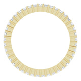 14K Gold Square Natural Diamond Shared-Prong Eternity Band – 1.25x1.25 mm Stones - Yellow Gold - view 2