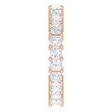 10K Gold Square Natural Diamond Shared-Prong Eternity Band – 2.25x2.25 mm Stones - Rose Gold - view 4