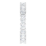 10K Gold Square Natural Diamond Shared-Prong Eternity Band – 2.25x2.25 mm Stones - White Gold - view 4
