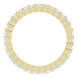 10K Gold Square Natural Diamond Shared-Prong Eternity Band – 1.75x1.75 mm Stones - Yellow Gold - view 2