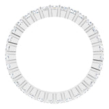Platinum Square Lab-Grown Diamond Shared-Prong Eternity Band – 1.75x1.75 mm Stones - view 2