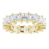 10K Gold Square Lab-Grown Diamond Shared-Prong Eternity Band – 3.5x3.5 mm Stones - Yellow Gold - view 3