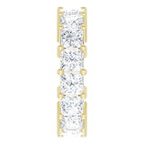 10K Gold Square Lab-Grown Diamond Shared-Prong Eternity Band – 4x4 mm Stones - Yellow Gold - view 4