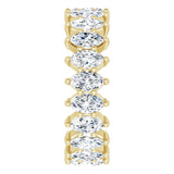 14K Gold Marquise Lab-Grown Diamond Shared-Prong Eternity Band – 4.5x2.5 mm Stones - Yellow Gold - view 4