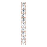 14K Gold Asscher Lab-Grown Diamond Shared-Prong Eternity Band – 2x2 mm Stones - Rose Gold - view 4