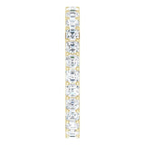 14K Gold Asscher Lab-Grown Diamond Shared-Prong Eternity Band – 2x2 mm Stones - Yellow Gold - view 4