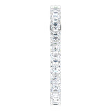 Platinum Asscher Lab-Grown Diamond Shared-Prong Eternity Band – 2x2 mm Stones - view 4