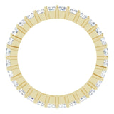 10K Gold Square Lab-Grown Diamond Shared-Prong Eternity Band – 2x2 mm Stones - Yellow Gold - view 2