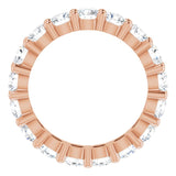 10K Gold Round Lab-Grown Diamond Shared-Prong Eternity Band – 3.4 mm Stones - Rose Gold - view 2
