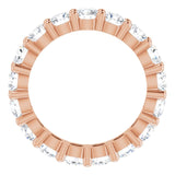 10K Gold Round Lab-Grown Diamond Shared-Prong Eternity Band – 3.4 mm Stones - Rose Gold - view 2