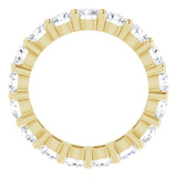 10K Gold Round Natural Diamond Shared-Prong Eternity Band – 3.4 mm Stones - Yellow Gold - view 2