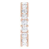10K Gold Square Lab-Grown Diamond Shared-Prong Eternity Band – 2.75x2.75 mm Stones - Rose Gold - view 4