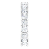 10K Gold Square Lab-Grown Diamond Shared-Prong Eternity Band – 2.75x2.75 mm Stones - White Gold - view 4