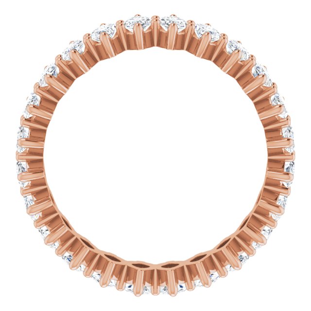 14K Gold Marquise Lab-Grown Diamond Shared-Prong Eternity Band – 4.25x2.25 mm Stones - Rose Gold - view 2