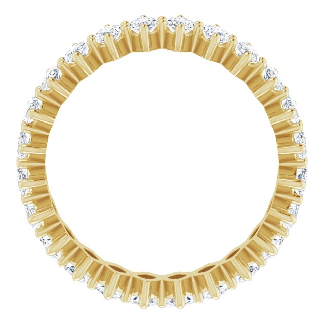 14K Gold Marquise Lab-Grown Diamond Shared-Prong Eternity Band – 4.25x2.25 mm Stones - Yellow Gold - view 2
