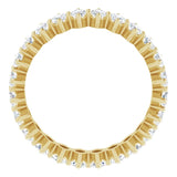 14K Gold Marquise Natural Diamond Shared-Prong Eternity Band – 4.25x2.25 mm Stones - Yellow Gold - view 2