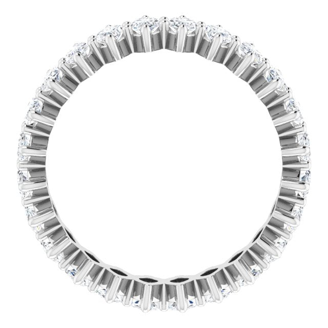 Platinum Marquise Lab-Grown Diamond Shared-Prong Eternity Band – 4.25x2.25 mm Stones - view 2